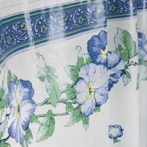 Blue Floral Shower Curtain