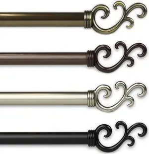 13/16 inch Mosey Curtain Rod 120-170" - Cocoa