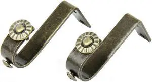 13/16 inch Rod Ceiling Bracket Pair - Antique Brass