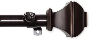 Maryland Curtain Rod 13/16 inch 48-84" - Cocoa