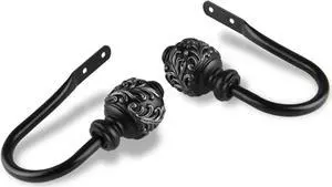Ivana Curtain Rod Holdback - Black