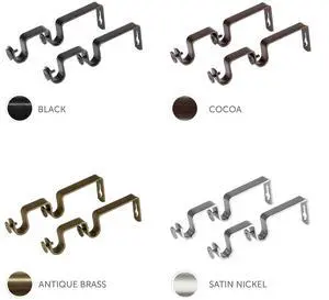 5/8 inch Double Wall Bracket (Pair) - Cocoa