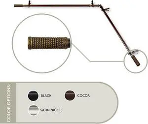 13/16 inch Weaver Corner Window Curtain Rod 120-170" - Cocoa