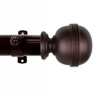 Victor Curtain Rod 1.5 inch 66" - 115" long - Cocoa