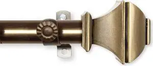 Maryland Curtain Rod 13/16 inch 48-84" - Antique Brass