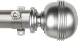 Victor Curtain Rod 1.5 inch 28" - 48" long - Satin Nickel