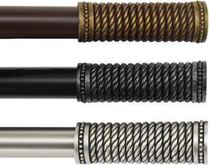 13/16 inch Weaver Curtain Rod 28-48" - Cocoa