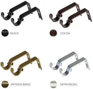 5/8 inch Wall Bracket (Pair) - Black