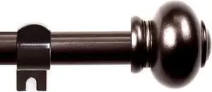Carl Curtain Rod 5/8 inch 48-84 Inch - Cocoa