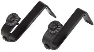 13/16 inch Rod Ceiling Bracket Pair - Black