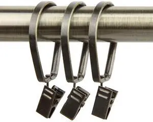 Curtain Pivot Rings for 1 inch Rod (Set of 10) - Antique Brass