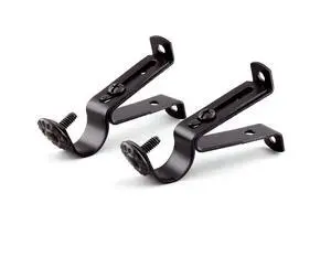 13/16 inch Single Brackets Pair - Black