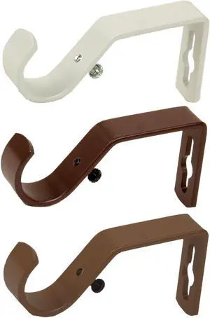 1 inch Metal Bracket (Pair) - Dark Walnut