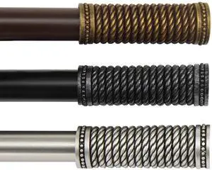 13/16 inch Weaver Curtain Rod 48-84" - Satin Nickel