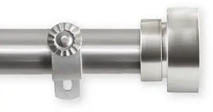 Brett Curtain Rod 1 inch 28-48 inch - Satin Nickel