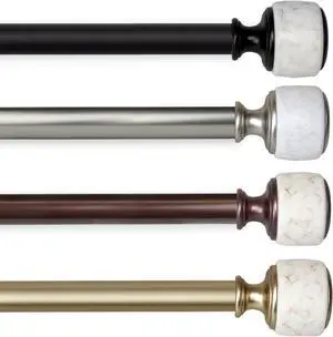 1 inch Vincenzo Curtain Rod 160-240" - Bronze