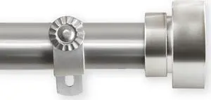 Brett Curtain Rod 1 inch 120-170 inch - Satin Nickel