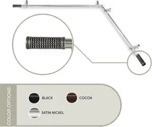 13/16 inch Weaver Corner Window Curtain Rod 48-84" - Satin Nickel