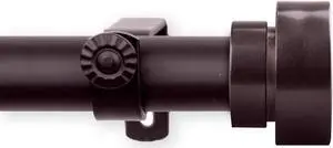 Brett Curtain Rod 1 inch 48-84 inch - Mahogany