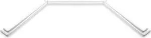Bay Window Double Lockseam Curtain Rod - White