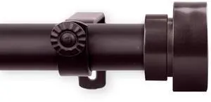 Brett Curtain Rod 1 inch 120-170 inch - Mahogany