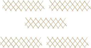 vidaXL Trellis Fences Garden Trellis Lattice Fence 5 Pcs Firwood 70.9"x11.8"
