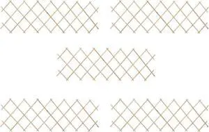 vidaXL Trellis Fences 5 pcs Firwood 70.9"x11.8"