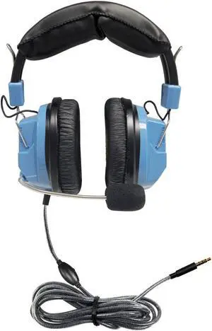 HamiltonBuhl - Deluxe Headset with Gooseneck Microphone and TRRS Plug, Blue (Set of 2)