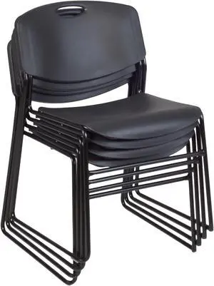 Zeng Stack Chair (4 pack)- Black