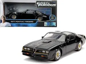 Tegos 1977 Pontiac Firebird Black "Fast & Furious" Movie 1/24 Diecast Model Car by Jada