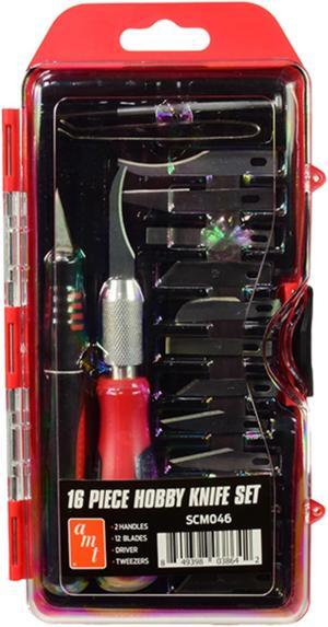 16 Piece Hobby Knife Set (Skill 3) for Model Kits by AMT