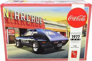 Skill 3 Model Kit 1977 Ford Pinto \Popper\ with Vending Machine \"Coca-Cola\" 2 in 1 Kit 1/25 Scale Model by AMT"""