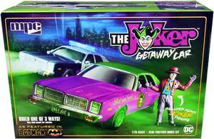 Skill 2 Model Kit 1977 Dodge Monaco with Joker Resin Figurine \Batman\ 3-in-1 Kit 1/25 Scale Model by MPC"""