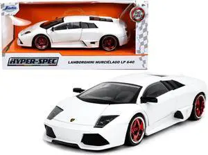Lamborghini Murcielago LP640 White "Hyper-Spec" 1/24 Diecast Model Car by Jada