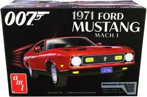 Skill 2 Model Kit 1971 Ford Mustang Mach 1 (James Bond 007) \Diamonds are Forever\ (1971) Movie 1/25 Scale Model by AMT"""