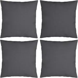 vidaXL Throw Pillows 4 pcs Anthracite 19.7"x19.7" Fabric