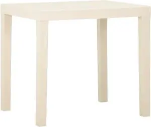 vidaXL Garden Table White 31.1"x25.6"x28.3" Plastic