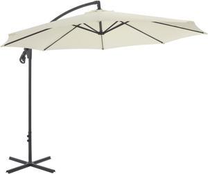 vidaXL Cantilever Umbrella with Steel Pole 118.1" Sand