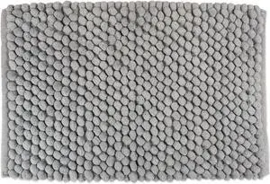 DII Solid Gray Microfiber Bath Mat