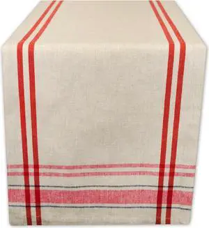 DII Red French Stripe Table Runner