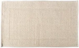 DII Natural Jacquard Bordered Bath Mat