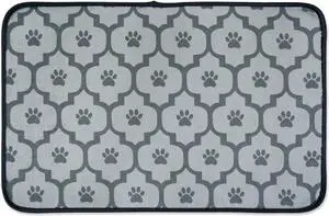 DII Gray Lattice Paw Pet Mat Large