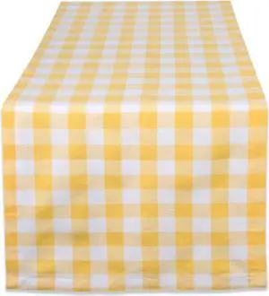 DII Yellow/White Checkers Table Runner