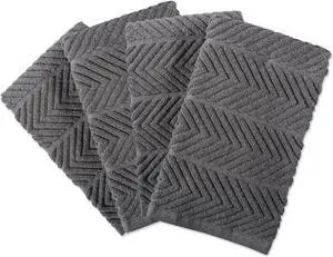 DII Gray Chevron Luxury Barmop (Set of 4)