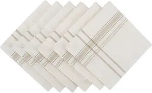 DII White Chambray French Stripe Napkin (Set of 6)
