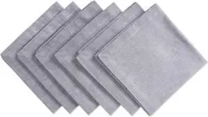 DII Gray Solid Chambray Napkin (Set of 6)