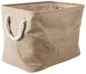 DII Polyester Bin Variegated Taupe Rectangle Small
