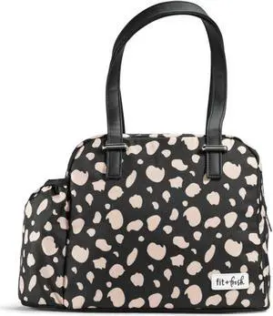 FIT & FRESH 7165FFST2735 BLACK GRAPHIC CHEETAH LAKETOWN BAG