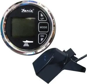 Faria 2" Dual Depth Sounder w/Air & Water Temp Transom Mount Transducer - Chesapeake SS Black
