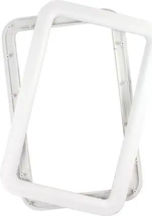 JR Products 11011 Deluxe RV Entry Door Window Frame Set - White